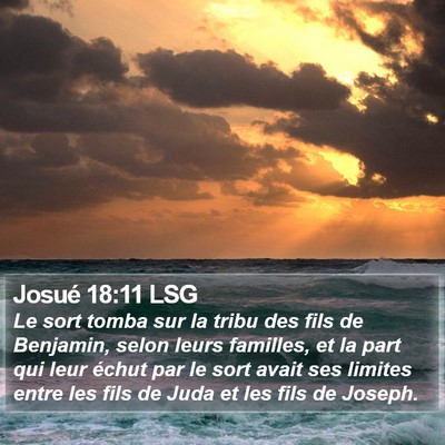 Josué 18:11 LSG Bible Verse Image