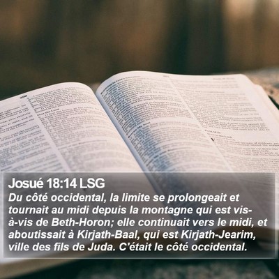 Josué 18:14 LSG Bible Verse Image