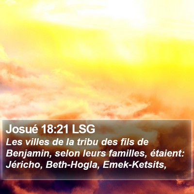 Josué 18:21 LSG Bible Verse Image