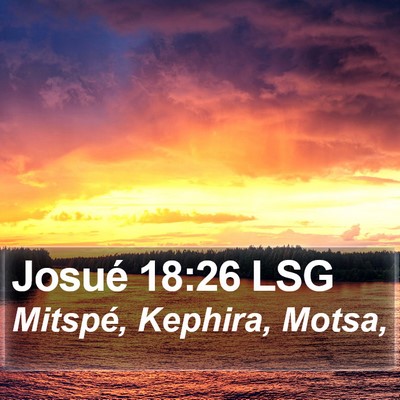 Josué 18:26 LSG Bible Verse Image