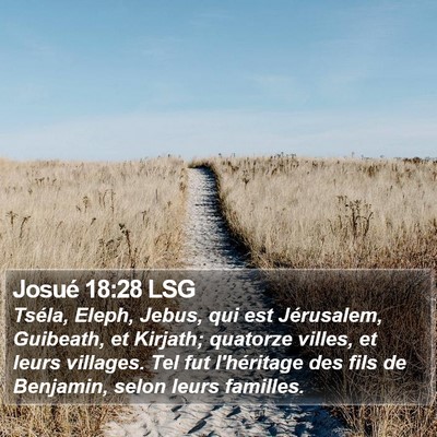 Josué 18:28 LSG Bible Verse Image