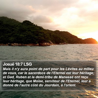 Josué 18:7 LSG Bible Verse Image