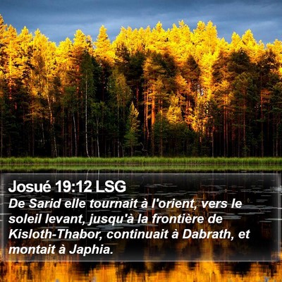Josué 19:12 LSG Bible Verse Image
