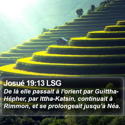 Josué 19:13 LSG Bible Verse Image
