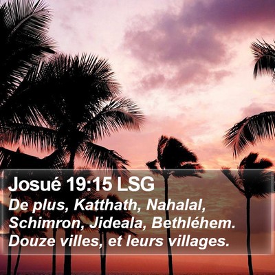 Josué 19:15 LSG Bible Verse Image