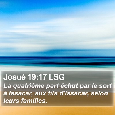 Josué 19:17 LSG Bible Verse Image
