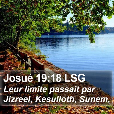 Josué 19:18 LSG Bible Verse Image