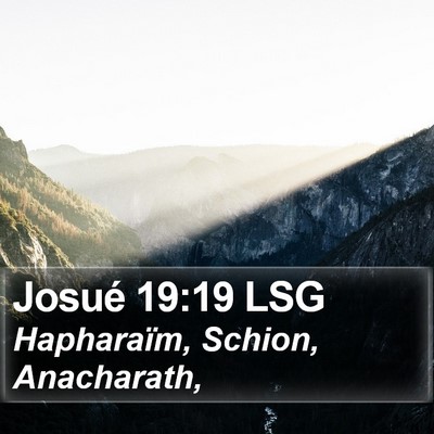 Josué 19:19 LSG Bible Verse Image