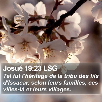 Josué 19:23 LSG Bible Verse Image