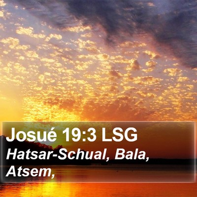 Josué 19:3 LSG Bible Verse Image
