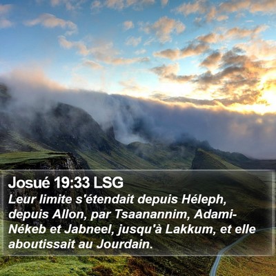 Josué 19:33 LSG Bible Verse Image