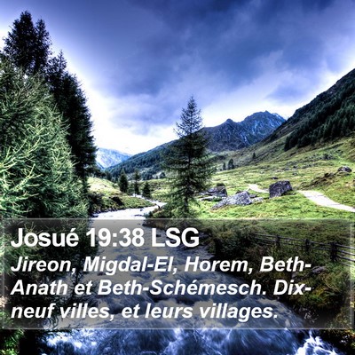 Josué 19:38 LSG Bible Verse Image