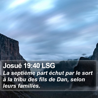 Josué 19:40 LSG Bible Verse Image
