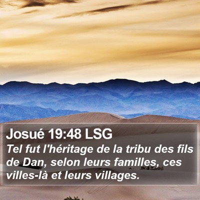 Josué 19:48 LSG Bible Verse Image