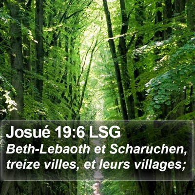 Josué 19:6 LSG Bible Verse Image