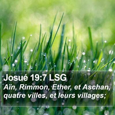 Josué 19:7 LSG Bible Verse Image