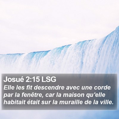 Josué 2:15 LSG Bible Verse Image