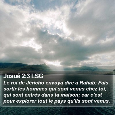 Josué 2:3 LSG Bible Verse Image