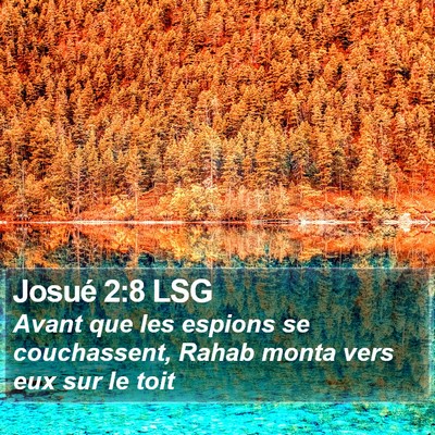 Josué 2:8 LSG Bible Verse Image