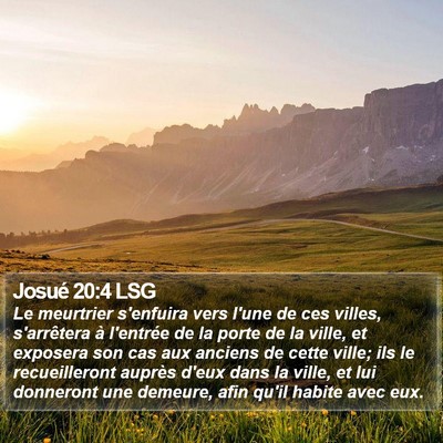 Josué 20:4 LSG Bible Verse Image