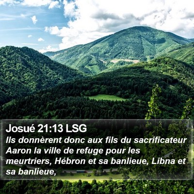 Josué 21:13 LSG Bible Verse Image