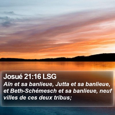 Josué 21:16 LSG Bible Verse Image