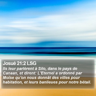 Josué 21:2 LSG Bible Verse Image