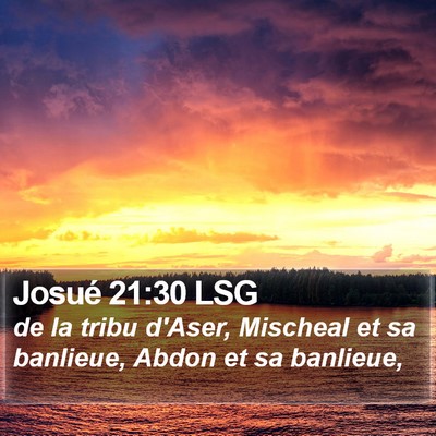 Josué 21:30 LSG Bible Verse Image