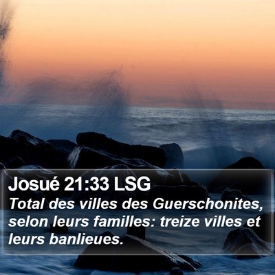 Josué 21:33 LSG Bible Verse Image