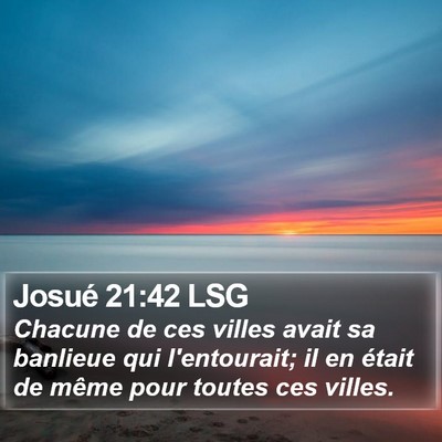 Josué 21:42 LSG Bible Verse Image