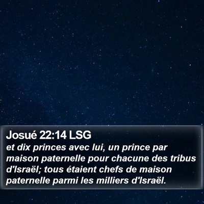 Josué 22:14 LSG Bible Verse Image