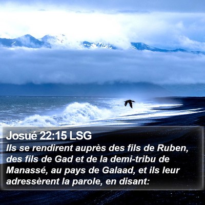 Josué 22:15 LSG Bible Verse Image