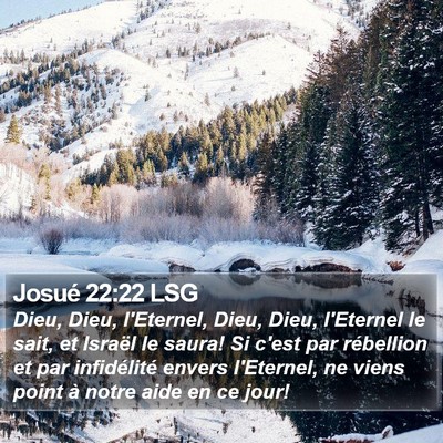Josué 22:22 LSG Bible Verse Image