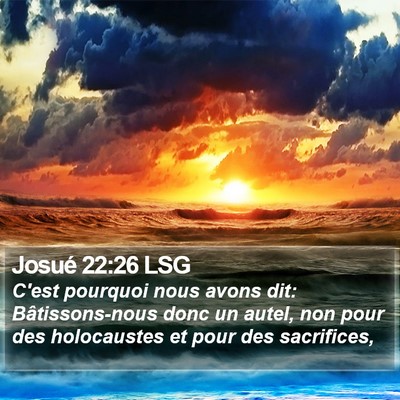 Josué 22:26 LSG Bible Verse Image