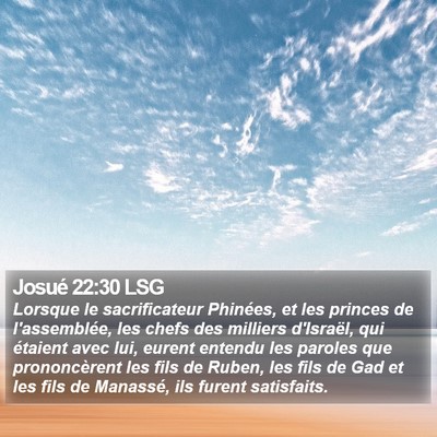 Josué 22:30 LSG Bible Verse Image