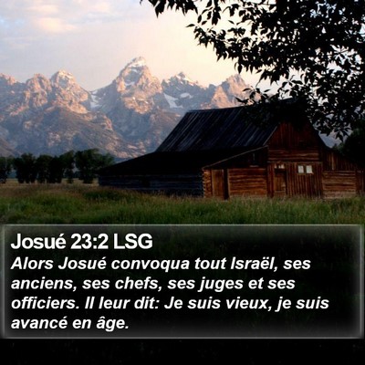Josué 23:2 LSG Bible Verse Image