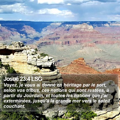Josué 23:4 LSG Bible Verse Image
