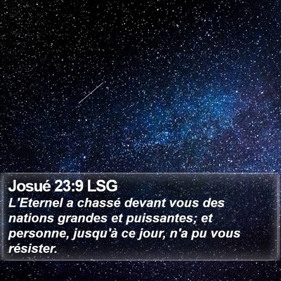 Josué 23:9 LSG Bible Verse Image