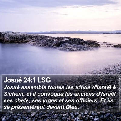 Josué 24:1 LSG Bible Verse Image