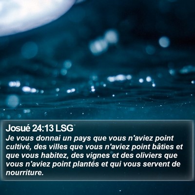 Josué 24:13 LSG Bible Verse Image
