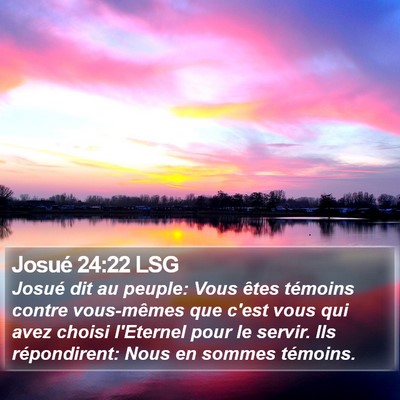Josué 24:22 LSG Bible Verse Image