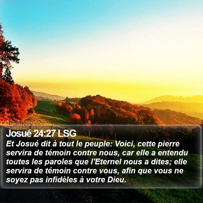 Josué 24:27 LSG Bible Verse Image