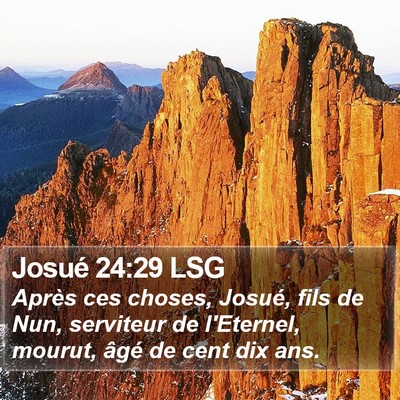 Josué 24:29 LSG Bible Verse Image