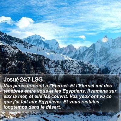 Josué 24:7 LSG Bible Verse Image