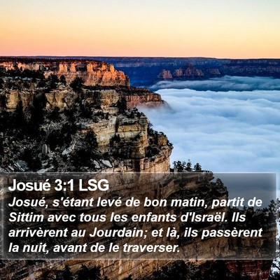 Josué 3:1 LSG Bible Verse Image