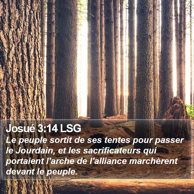 Josué 3:14 LSG Bible Verse Image