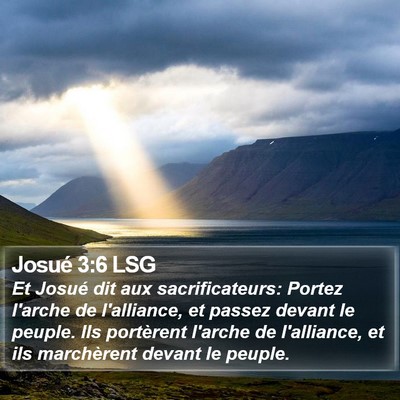 Josué 3:6 LSG Bible Verse Image