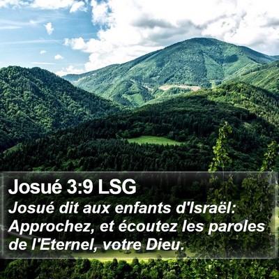 Josué 3:9 LSG Bible Verse Image