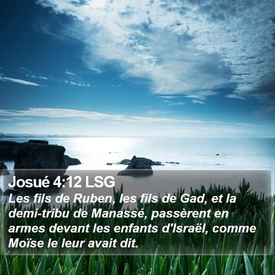 Josué 4:12 LSG Bible Verse Image