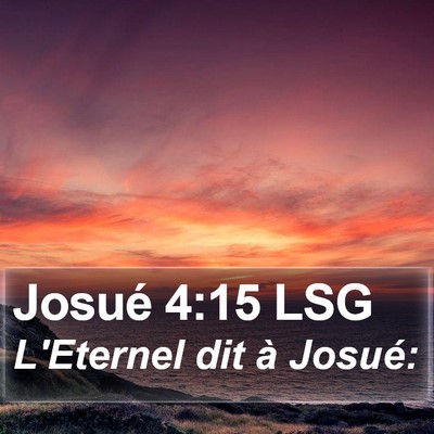 Josué 4:15 LSG Bible Verse Image